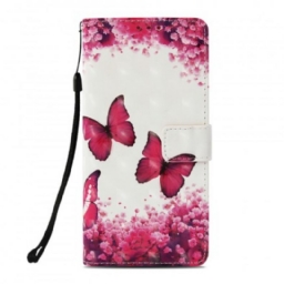 Kotelot Sony Xperia XZ3 3d Red Butterflies