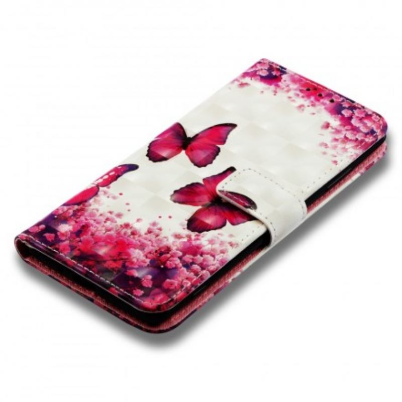 Kotelot Sony Xperia XZ3 3d Red Butterflies