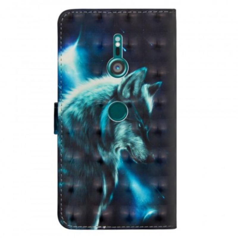 Nahkakotelo Sony Xperia XZ3 Majestic Wolf