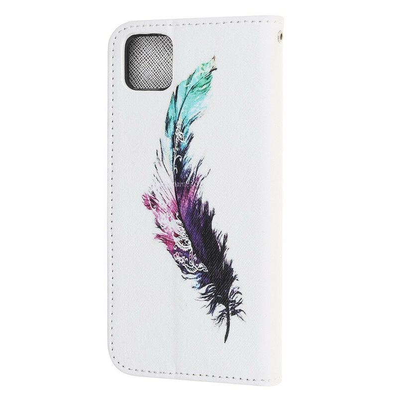 Kotelot Huawei Y5p Suojaketju Kuori Feather Kaulanauhalla