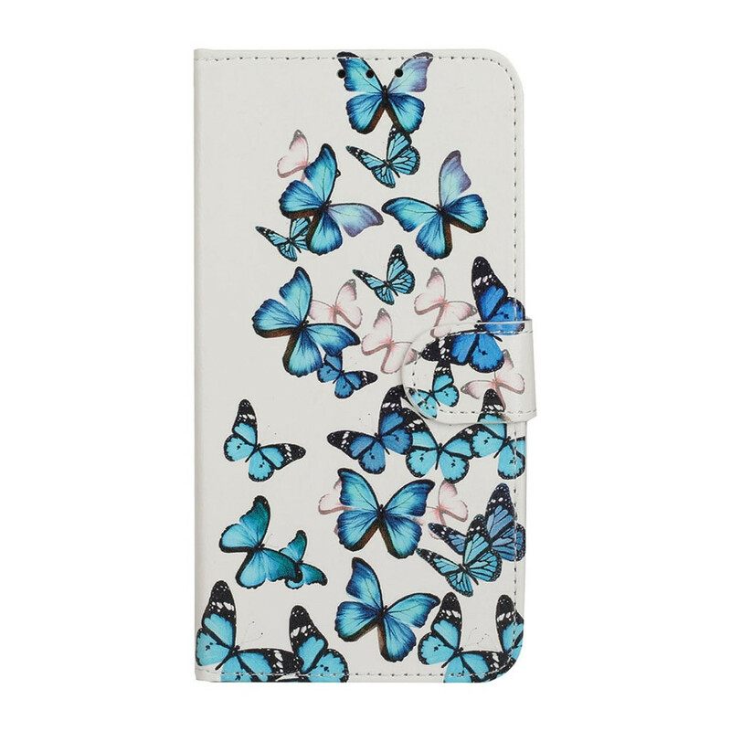 Puhelinkuoret Huawei Y5p Kotelot Flip Myriad Of Butterflies