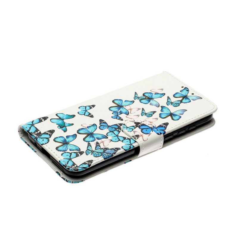 Puhelinkuoret Huawei Y5p Kotelot Flip Myriad Of Butterflies