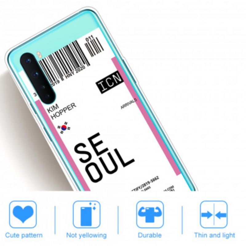 Case OnePlus Nord Boarding Pass Souliin