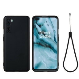 Case OnePlus Nord Nestemäinen Silikoni Kaulanauhalla