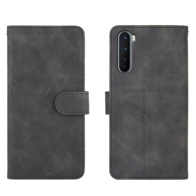 Flip Case OnePlus Nord Soft Touch Nahkaefekti