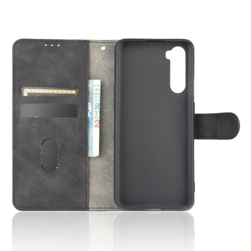 Flip Case OnePlus Nord Soft Touch Nahkaefekti