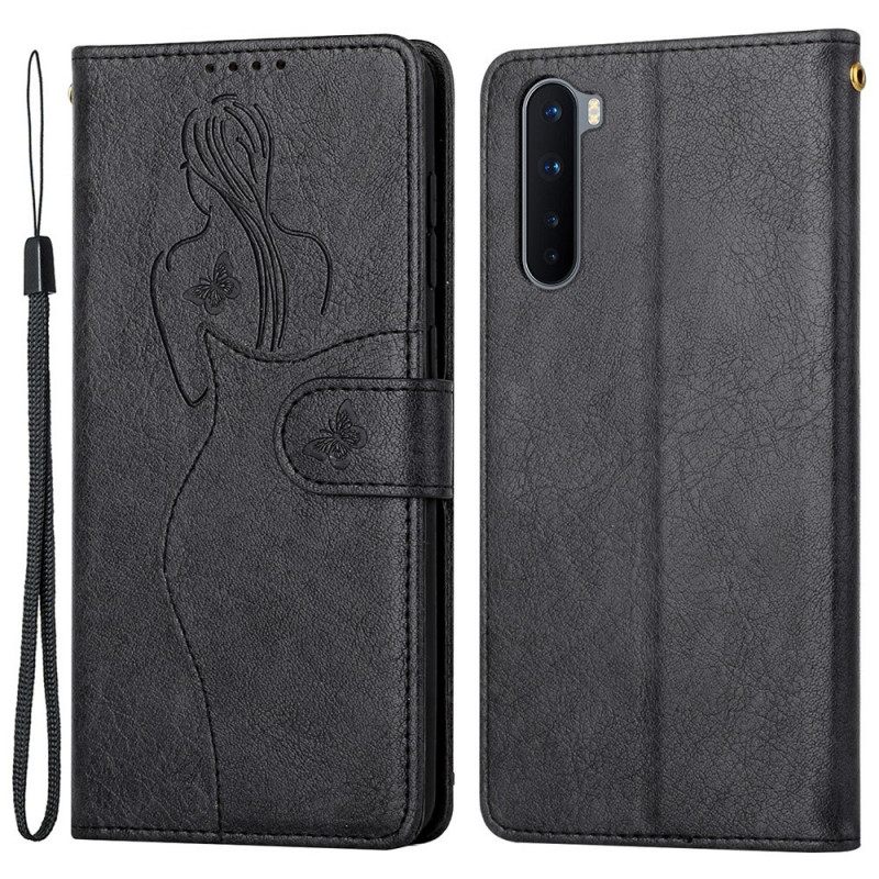 Kotelot OnePlus Nord Faux Leather Silhouette