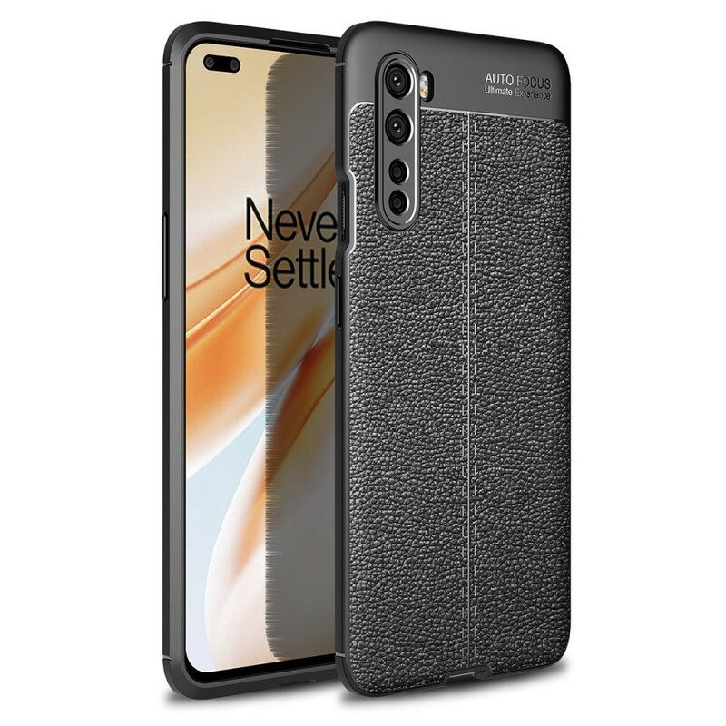 Kuori OnePlus Nord Double Line Litchi Leather Effect