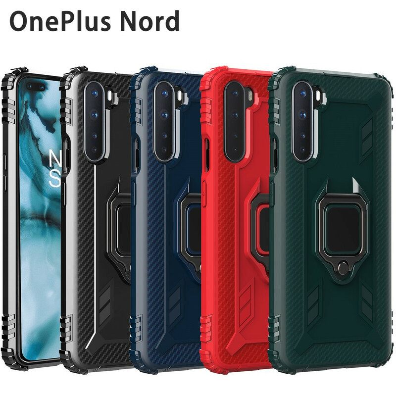 Kuori OnePlus Nord Rengas Ja Hiilikuitu