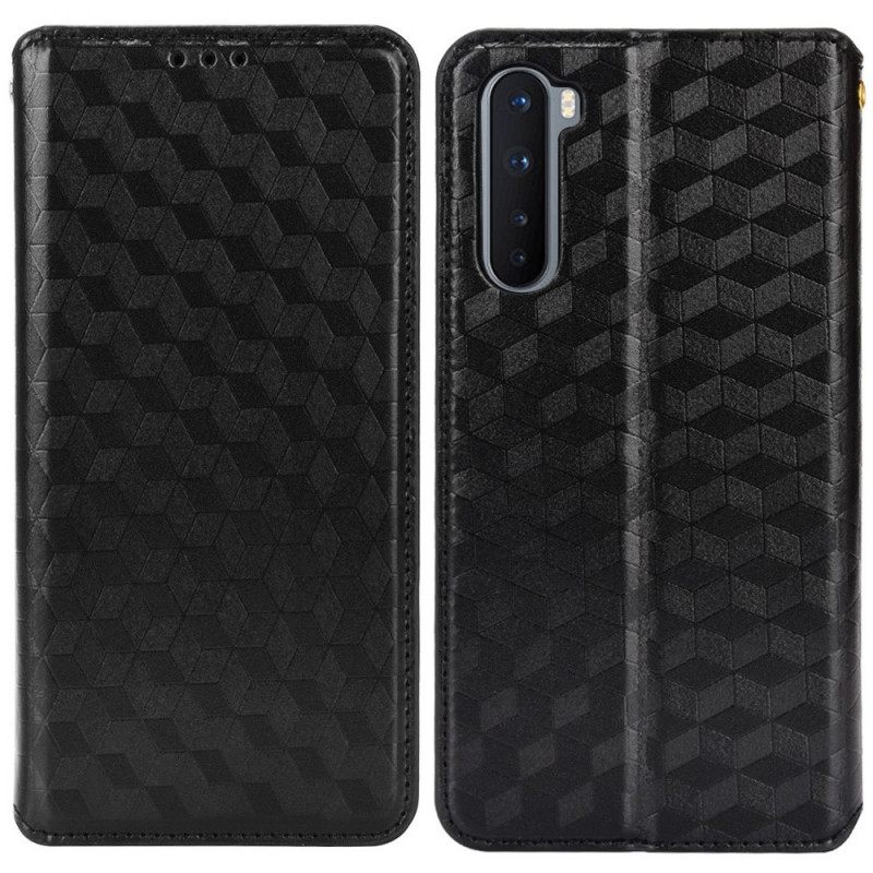 Puhelinkuoret OnePlus Nord Kotelot Flip Diamond Leather Effect