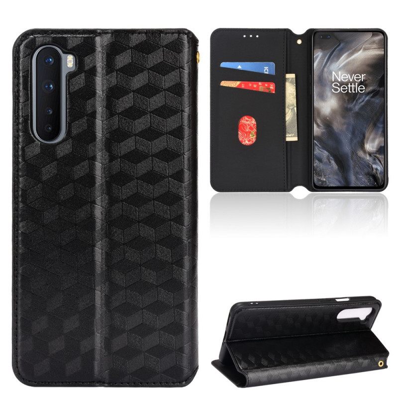 Puhelinkuoret OnePlus Nord Kotelot Flip Diamond Leather Effect