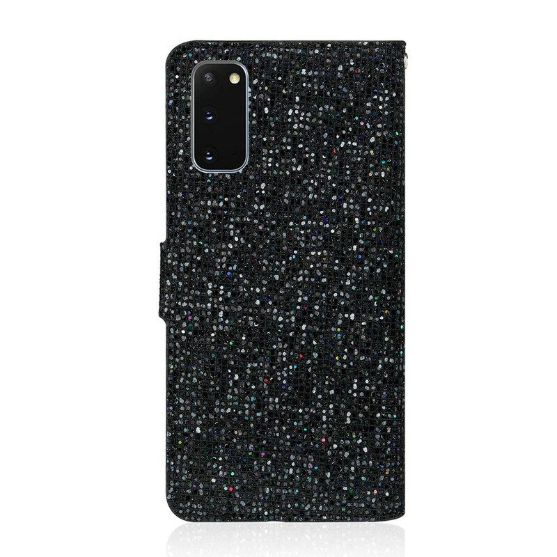 Flip Case Samsung Galaxy S20 Glitter S Design