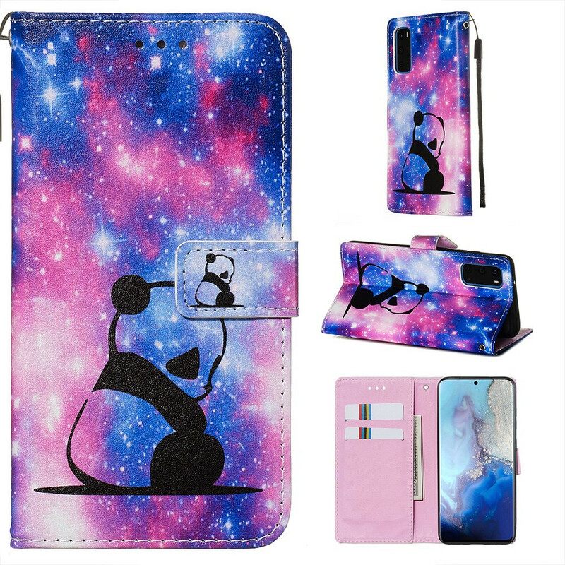 Flip Case Samsung Galaxy S20 Panda Galaxy