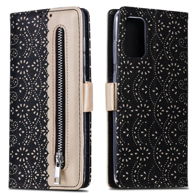 Flip Case Samsung Galaxy S20 Suojaketju Kuori Lace Strap Kolikkokukkaro