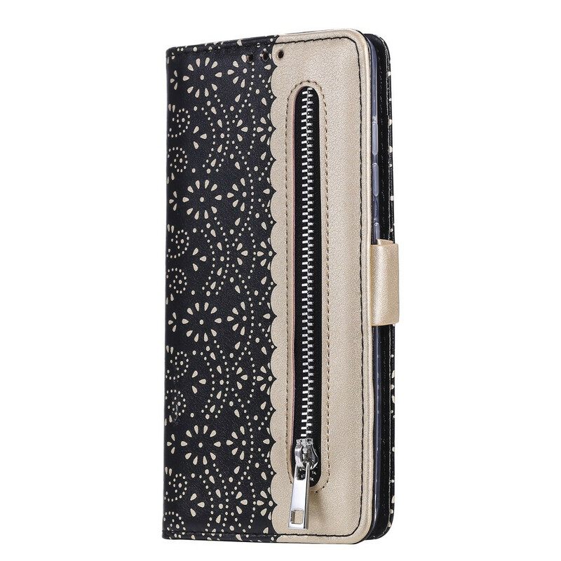 Flip Case Samsung Galaxy S20 Suojaketju Kuori Lace Strap Kolikkokukkaro