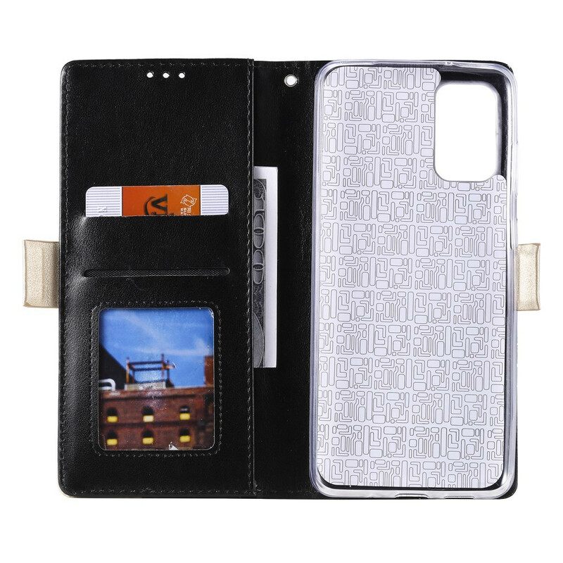 Flip Case Samsung Galaxy S20 Suojaketju Kuori Lace Strap Kolikkokukkaro