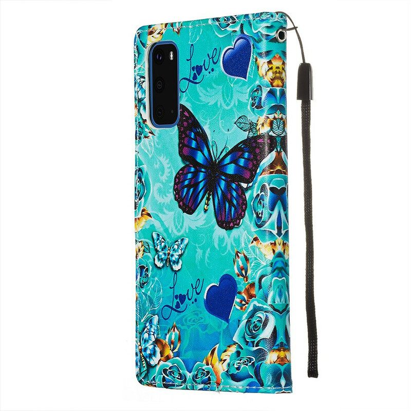 Kotelot Samsung Galaxy S20 Golden Butterflies