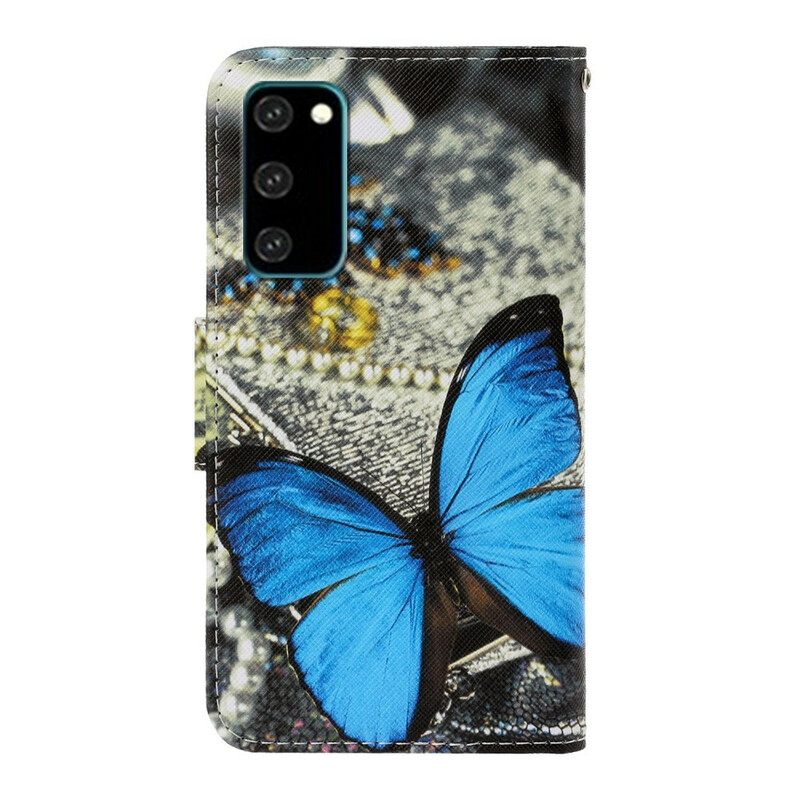 Kotelot Samsung Galaxy S20 Suojaketju Kuori Butterfly Strap Muunnelmia