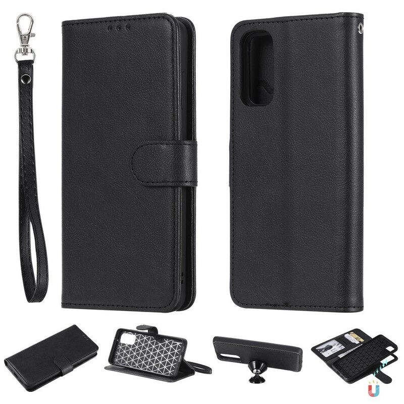 Kuori Flip Case Samsung Galaxy S20 Irrotettava Ja Lanyard