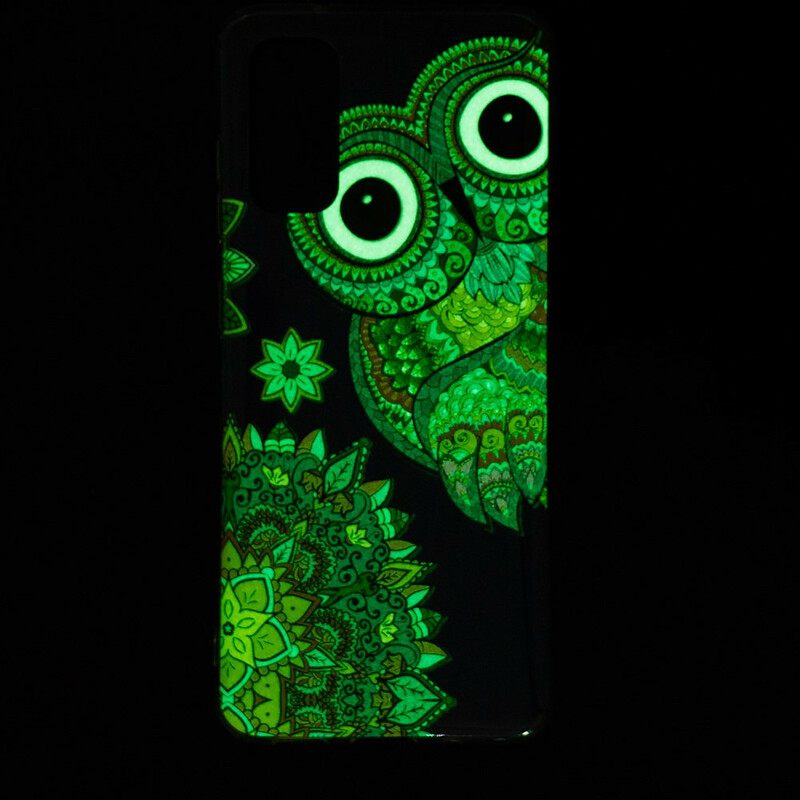 Kuori Samsung Galaxy S20 Owl Fluoresoiva Mandala