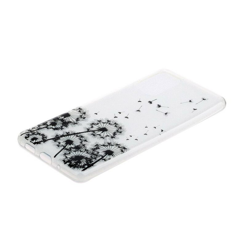 Kuori Samsung Galaxy S20 Transparent Black Dandelions