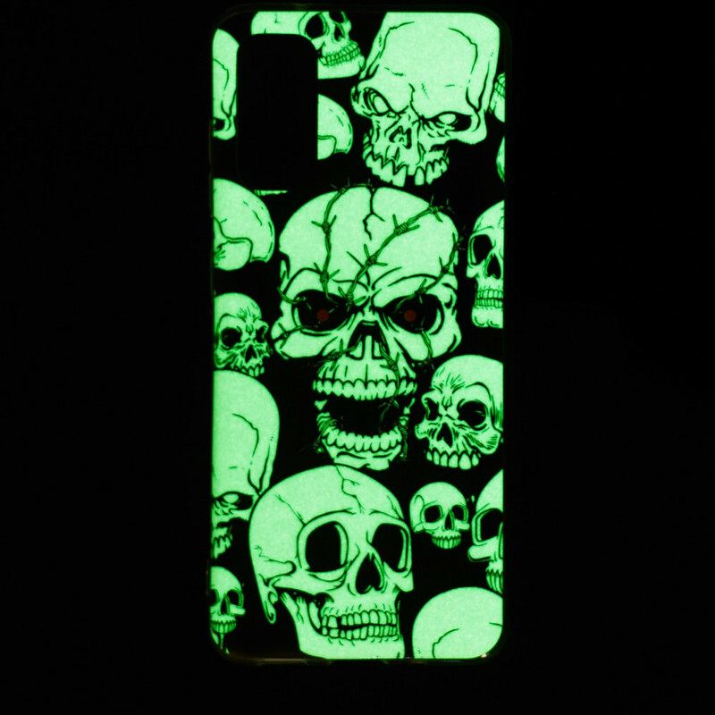 Kuori Samsung Galaxy S20 Varoitus Fluoresoivat Pääkallot