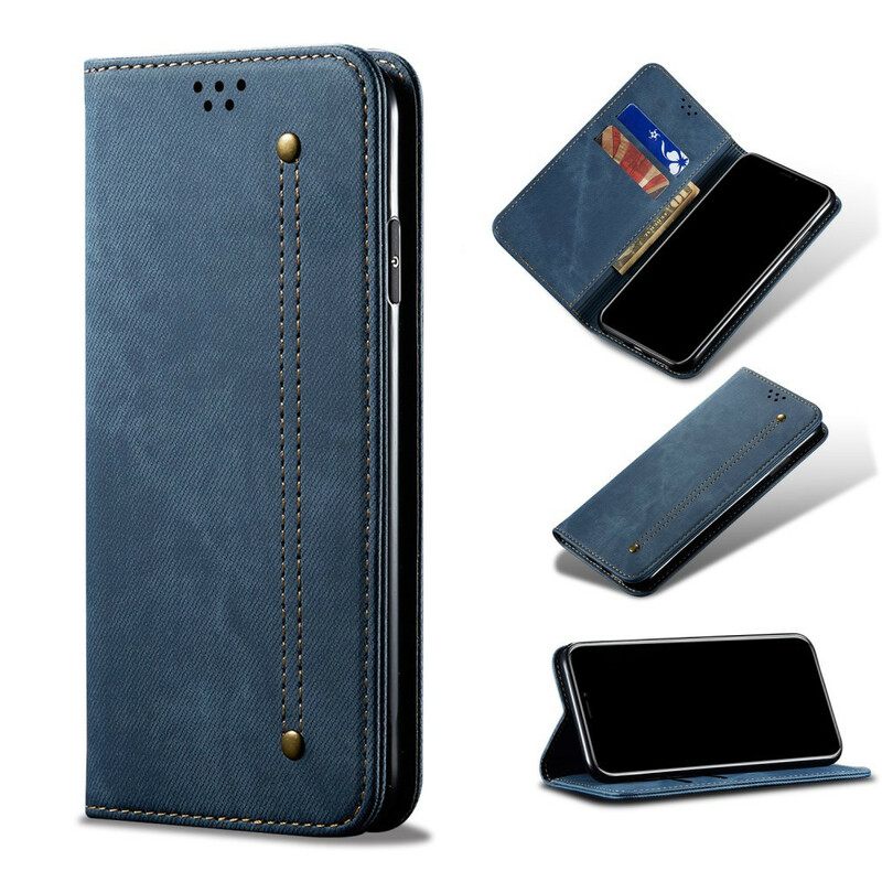 Puhelinkuoret Samsung Galaxy S20 Kotelot Flip Denim Kangas