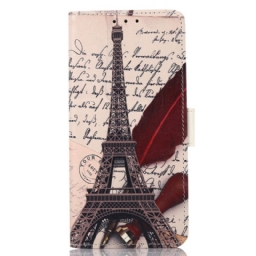 Flip Case Huawei Nova 9 Pro / Honor 50 Pro Runoilijan Eiffel-torni