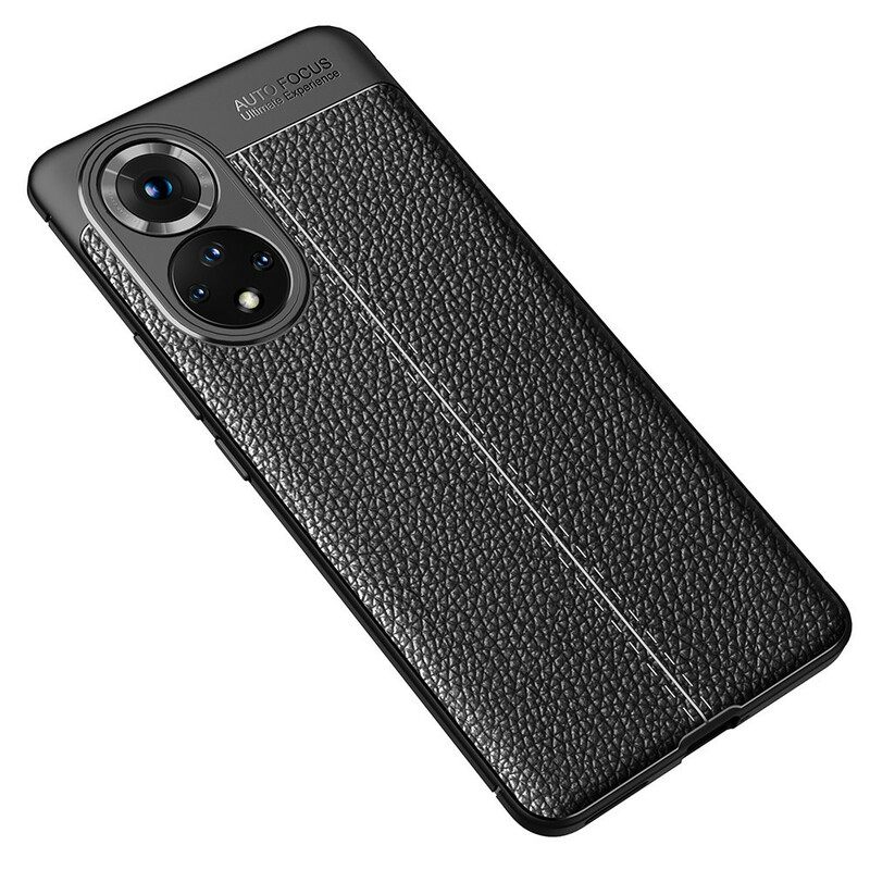 Kuori Huawei Nova 9 Pro / Honor 50 Pro Double Line Litchi Leather Effect