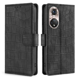 Nahkakotelo Huawei Nova 9 Pro / Honor 50 Pro Skin-touch Crocodile