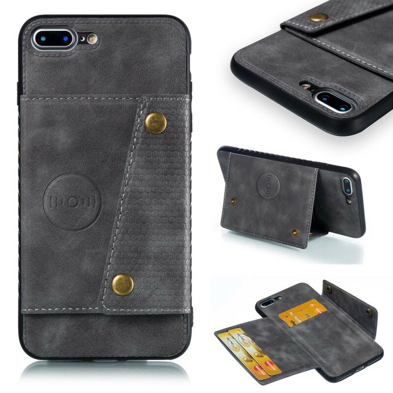 Case iPhone 8 Plus / 7 Plus Lompakkokuori Wallet Napsahtaa