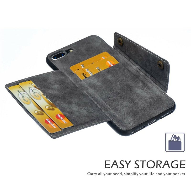 Case iPhone 8 Plus / 7 Plus Lompakkokuori Wallet Napsahtaa