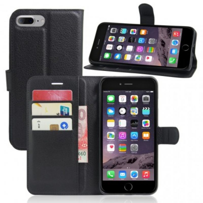 Flip Case iPhone 8 Plus / 7 Plus Nahkaefekti