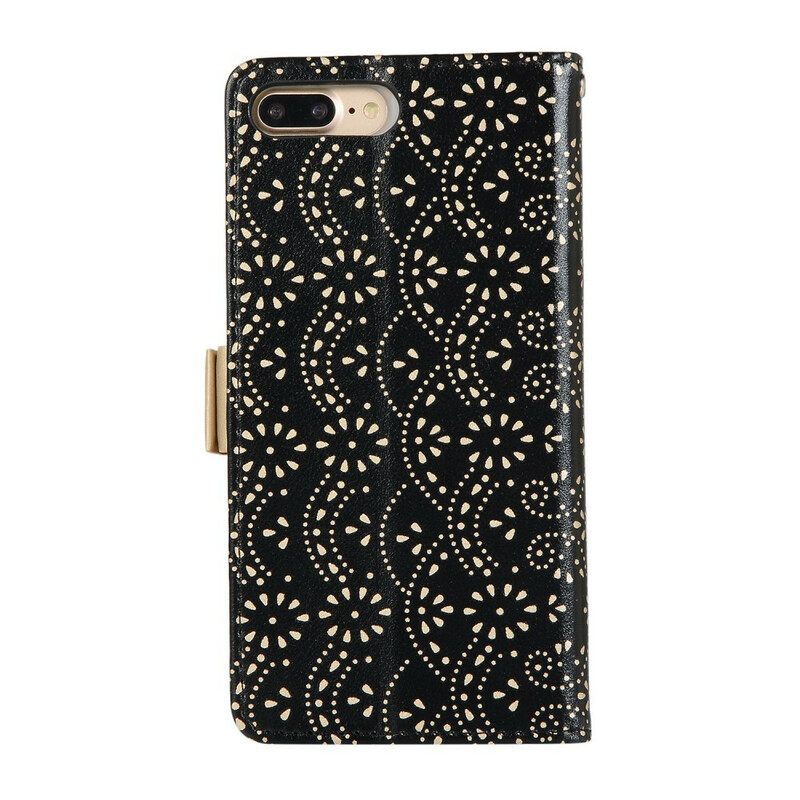 Kotelot iPhone 8 Plus / 7 Plus Suojaketju Kuori Lace Strap Kolikkokukkaro