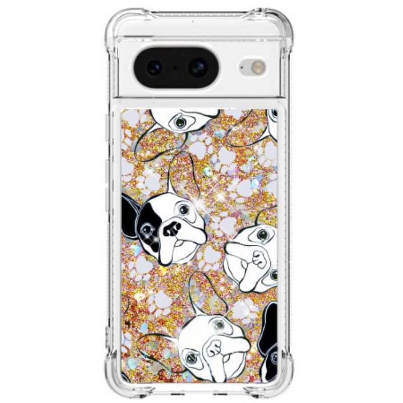 Case Google Pixel 8 Puhelinkuoret Mr Dog Glitter