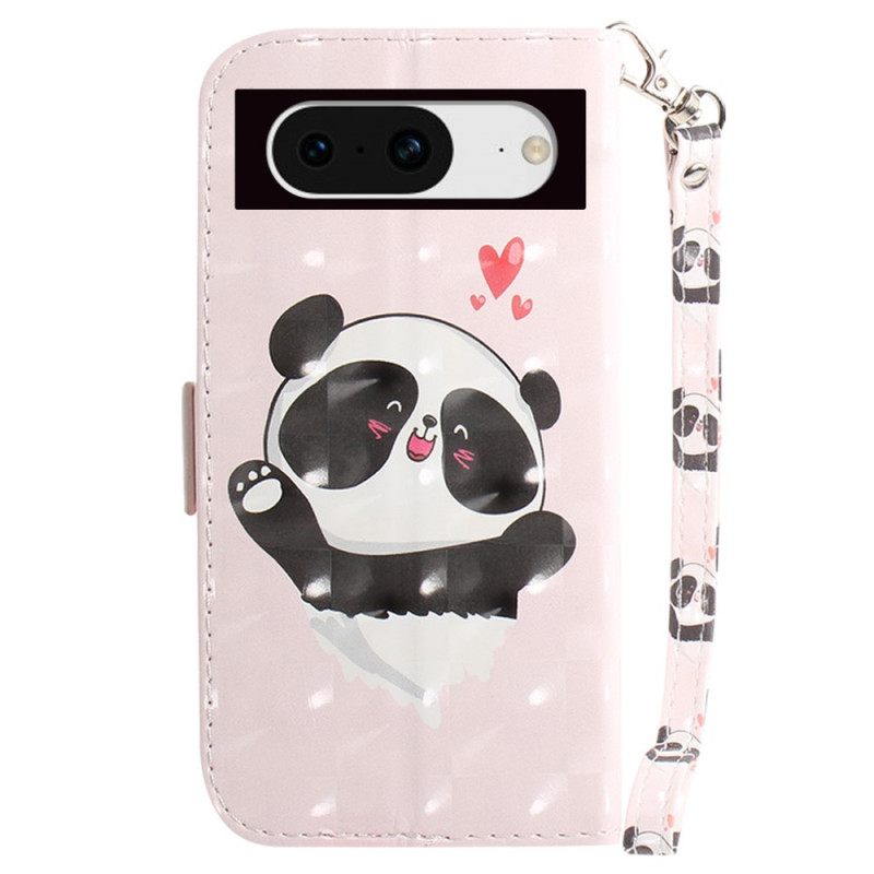 Kotelot Google Pixel 8 Panda Love Hihnalla