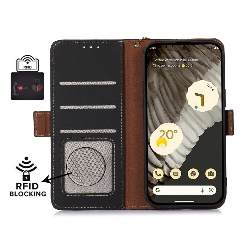 Nahkakotelo Google Pixel 8 Aitoa Rfid-nahkaa