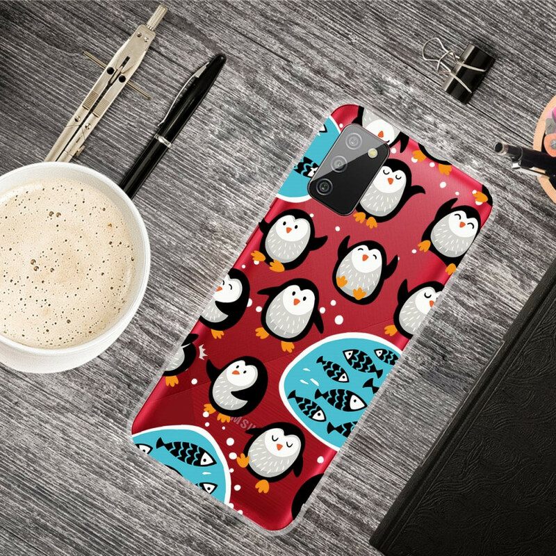 Case Samsung Galaxy A02s Penguins And Fishes