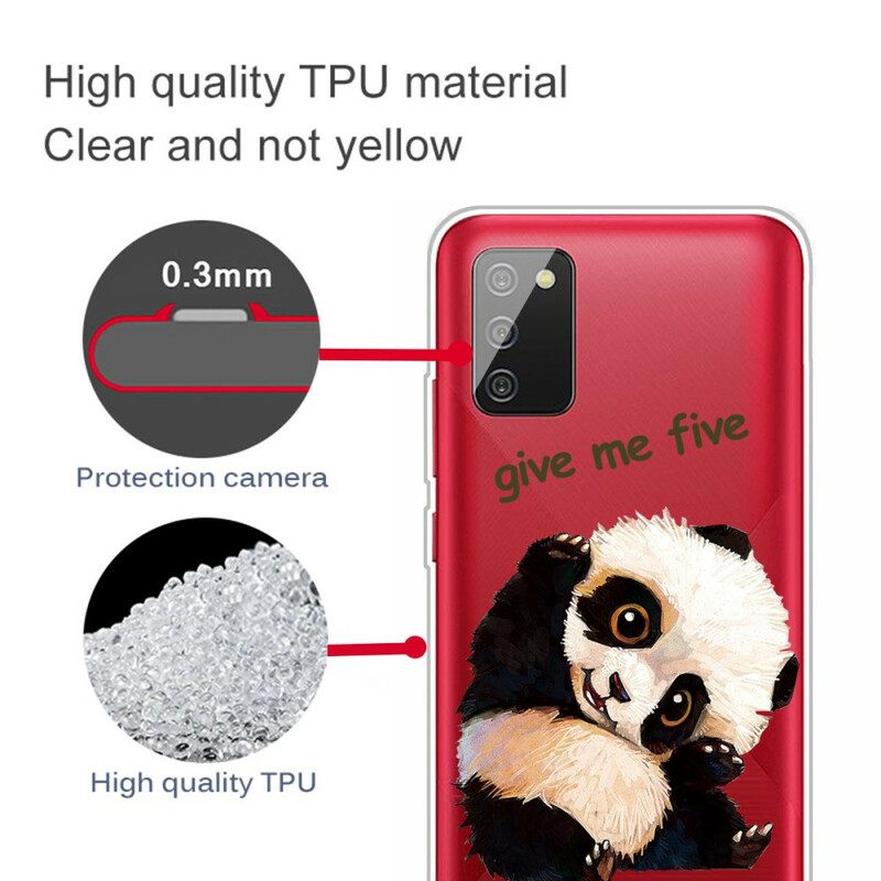 Case Samsung Galaxy A02s Transparent Panda Anna Minulle Viisi