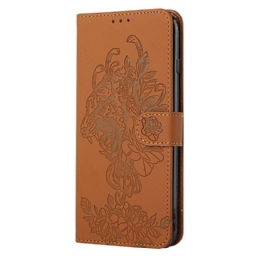 Kotelot Samsung Galaxy A02s Suojaketju Kuori Tiger Baroque Strap