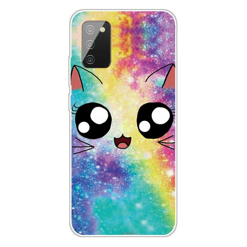 Kuori Samsung Galaxy A02s Cat Cartoon