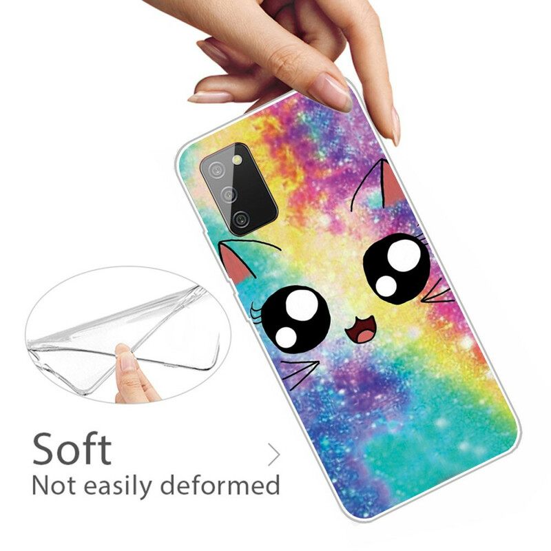 Kuori Samsung Galaxy A02s Cat Cartoon