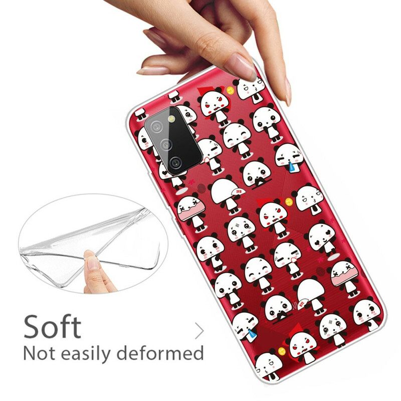 Kuori Samsung Galaxy A02s Seamless Funny Pandas