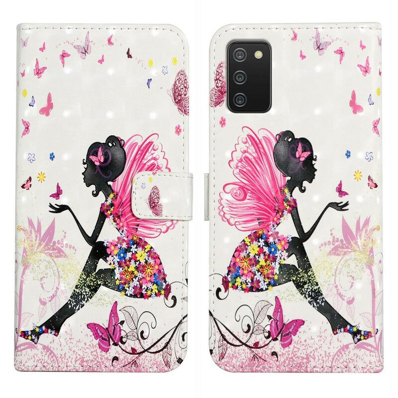 Nahkakotelo Samsung Galaxy A02s Magic Fairy