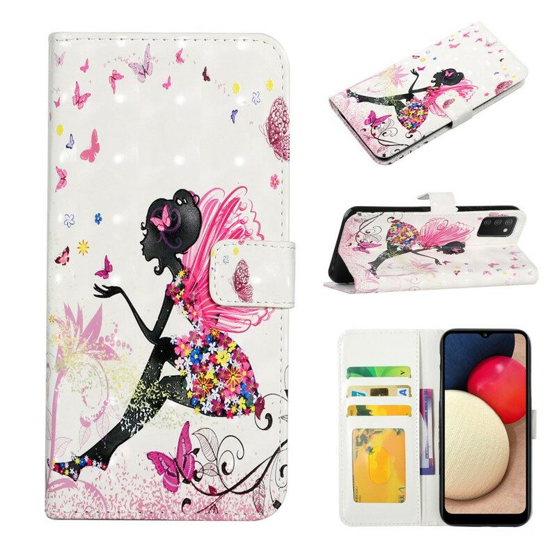 Nahkakotelo Samsung Galaxy A02s Magic Fairy