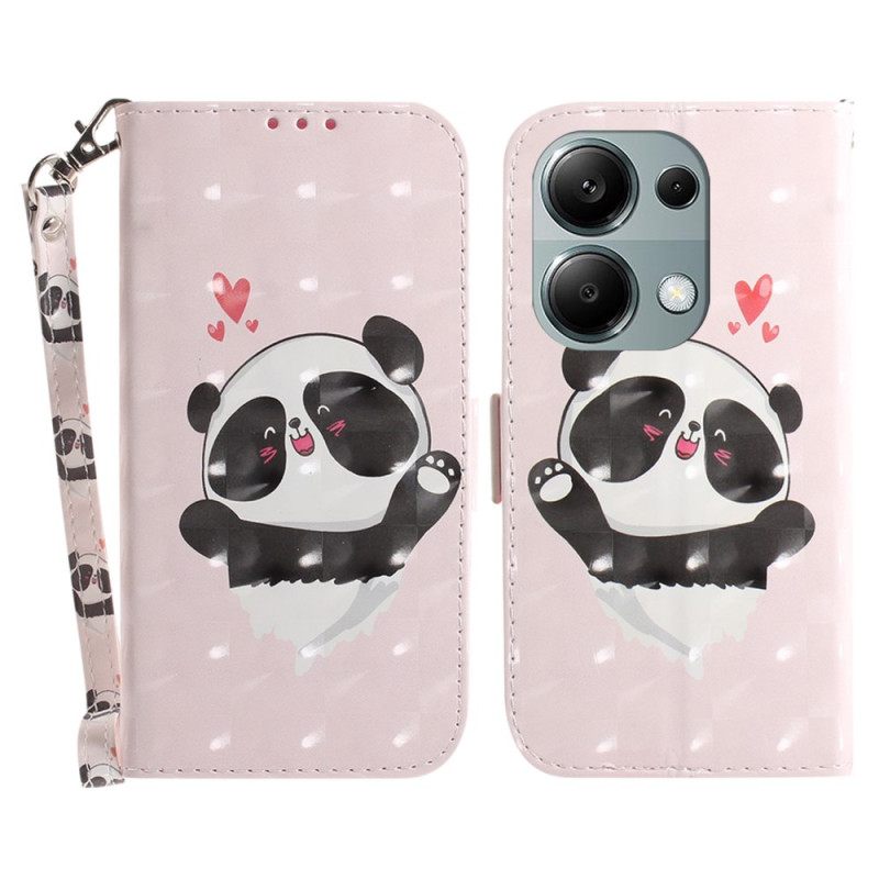 Kotelot Xiaomi Redmi Note 13 Pro 4g Puhelinkuoret Panda Love Hihnalla