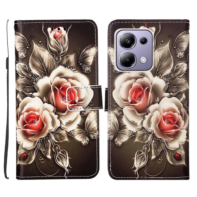 Kotelot Xiaomi Redmi Note 13 Pro 4g Puhelinkuoret Strap Roses