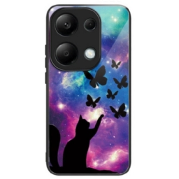 Kuori Xiaomi Redmi Note 13 Pro 4g Tempered Glass Cat And Butterflies