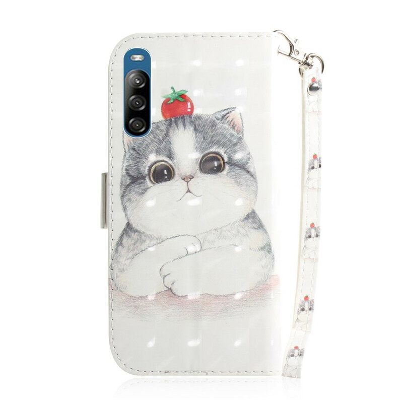 Flip Case Sony Xperia L4 Suojaketju Kuori Tomaatti Remmalla