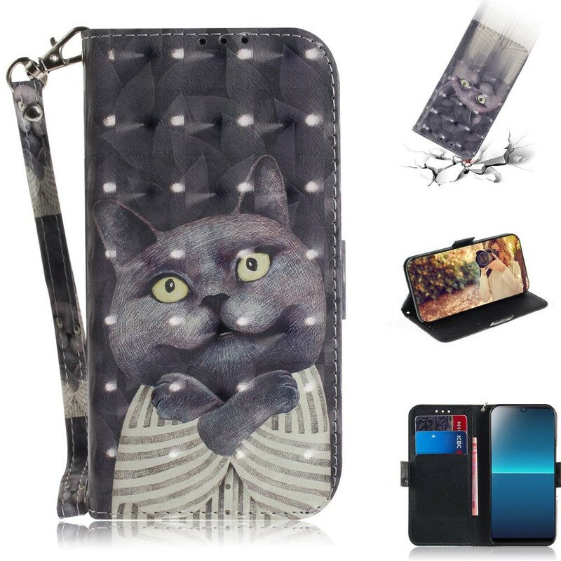 Kotelot Sony Xperia L4 Suojaketju Kuori Grey Thong Cat